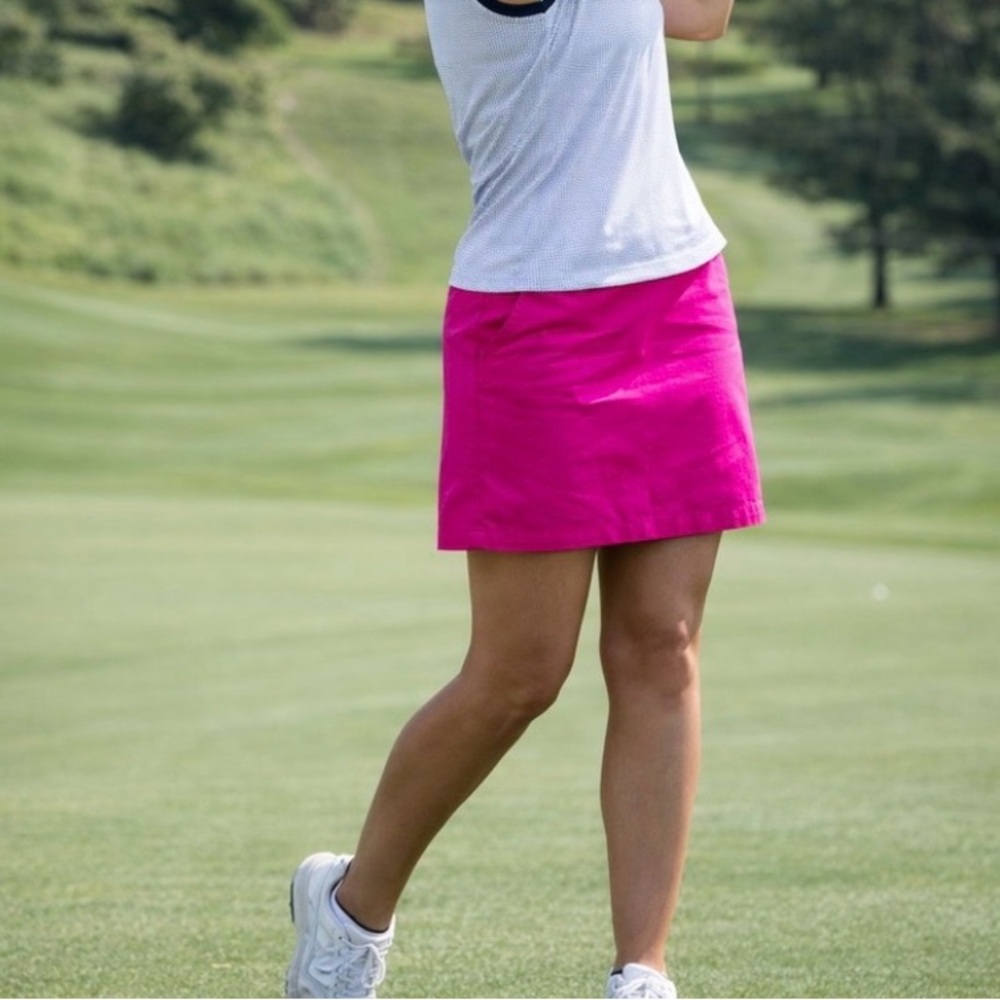 Golfino Bright Pink Golf Skort/Skirt Sz 6 Built in Briefs Tennis TECHNO STRETCH
